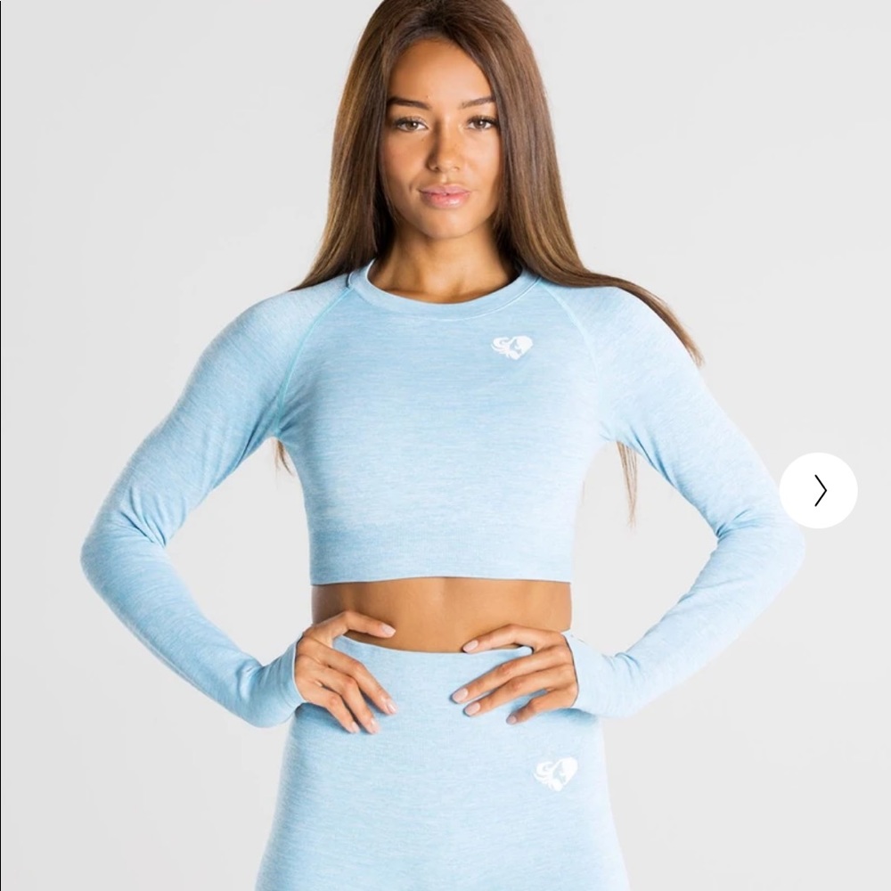 Women’s Best Move Seamless Long Sleeve Crop - Blue Marl